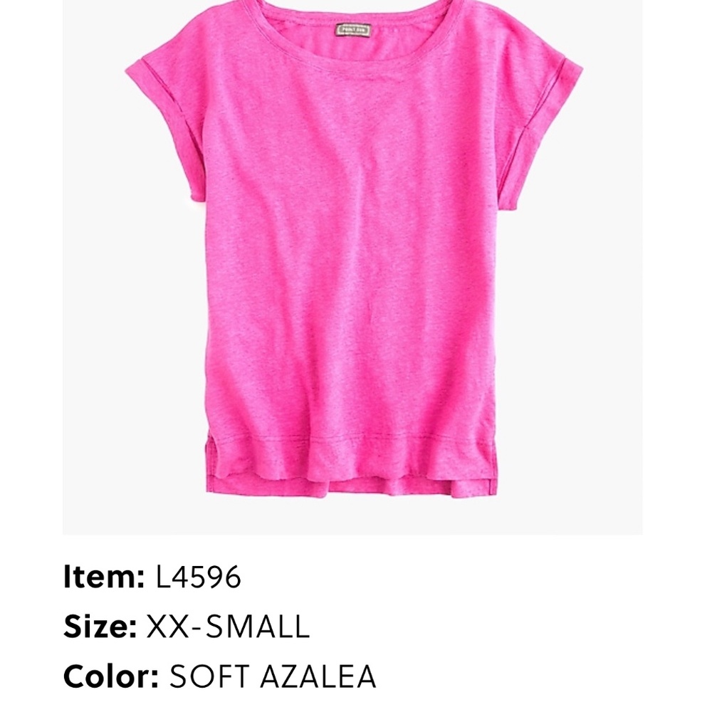 J.Crew top Azalea/ bright pink, XXS